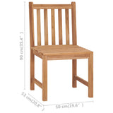 Garden Chairs 4 pcs with Cushions Solid Teak Wood