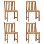 Garden Chairs 4 pcs with Cushions Solid Teak Wood