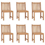 Garden Chairs 6 pcs with Cushions Solid Teak Wood