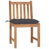 Garden Chairs 8 pcs with Cushions Solid Teak Wood - Side View