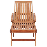 Sun Loungers 2 pcs Solid Teak Wood - Side View