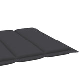 Sun Loungers 2 pcs with Anthracite Cushion Solid Teak Wood - Extra Image