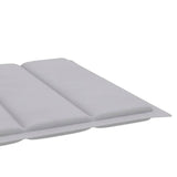 Sun Loungers 2 pcs with Grey Cushion Solid Teak Wood - Extra Image