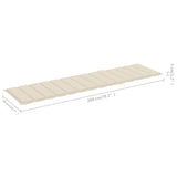 Sun Loungers 2 pcs with Cream Cushion Solid Teak Wood - Extra Image