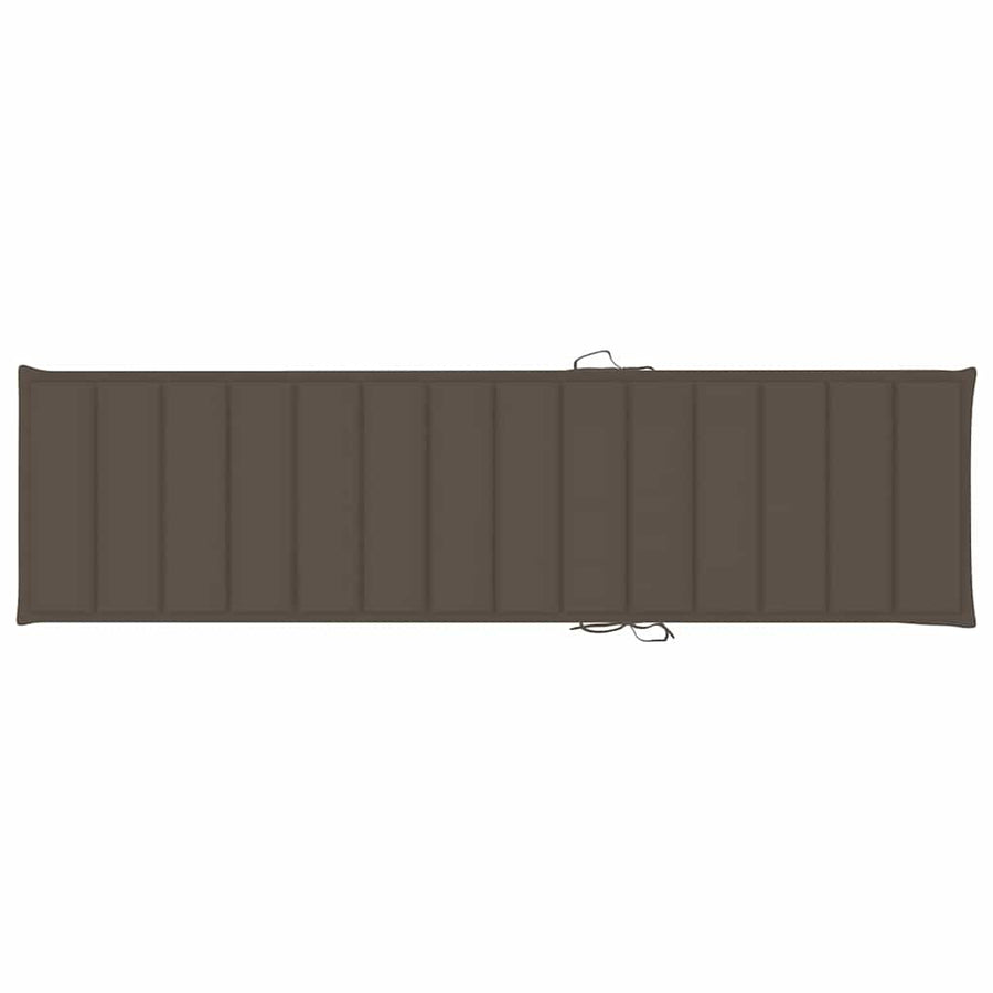 Sun Loungers 2 pcs with Taupe Cushion Solid Teak Wood