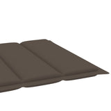Sun Loungers 2 pcs with Taupe Cushion Solid Teak Wood - Extra Image
