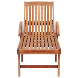 Sun Loungers 2 pcs with Royal Blue Cushion Solid Teak Wood