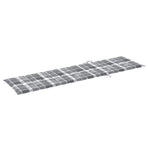 Sun Loungers 2 pcs with Grey Check Pattern Cushion Solid Teak Wood