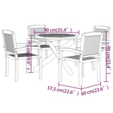 5 Piece Garden Dining Set Solid Wood Teak - Extra Image