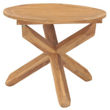 5 Piece Garden Dining Set Solid Wood Teak - Close-Up Angle