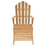 Adirondack Chairs with Footrests 2 pcs Solid Wood Teak - Side View