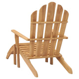 Adirondack Chairs with Footrests 2 pcs Solid Wood Teak - 45-Degree Angle