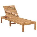 Sun Loungers 2 pcs Solid Wood Teak - Front View