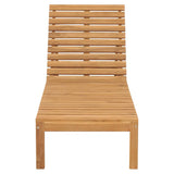Sun Loungers 2 pcs Solid Wood Teak - Side View