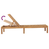 Sun Loungers 2 pcs Solid Wood Teak - Rear View