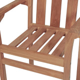 Stackable Garden Chairs 6 pcs Solid Teak Wood - Top-Down View