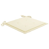 Stackable Garden Chairs with Cushions 4 pcs Solid Teak Wood - Low Angle