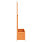 Planter with Trellis Brown 70x30x135 cm Solid Wood Fir