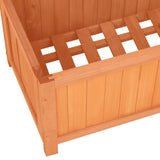 Garden Trellis Planter Brown 70x30x135 cm Solid Firwood