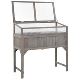 Raised Bed with Greenhouse 110x54x120 cm Solid Fir Wood - Front View