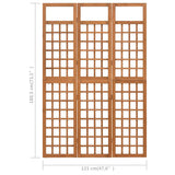 3-Panel Room Divider/Trellis Solid Fir Wood 121x180.5 cm - Close-Up Angle