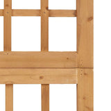 5-Panel Room Divider/Trellis Solid Fir Wood 201.5x180 cm - 45-Degree Angle