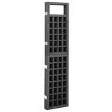 3-Panel Room Divider/Trellis Solid Fir Wood Black 121x180 cm - Top-Down View