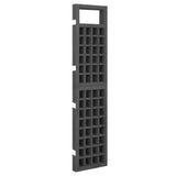 4-Panel Room Divider/Trellis Solid Fir Wood Black 161x180 cm - Top-Down View