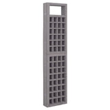6-Panel Room Divider/Trellis Solid Fir Wood Grey 242.5x180 cm - Top-Down View