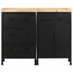 Sideboard with 3 Drawers and 2 Doors Rough Mango Wood