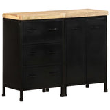 Sideboard with 3 Drawers and 2 Doors Rough Mango Wood - Extra Image