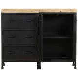 Sideboard with 3 Drawers and 2 Doors Rough Mango Wood