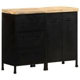 Sideboard with 3 Drawers and 2 Doors Rough Mango Wood - Extra Image