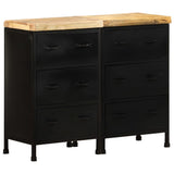 Sideboard with 6 Drawers Rough Mango Wood - Extra Image
