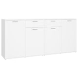 Sideboard White 160x36x75 cm Engineered Wood - Front View