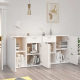 Sideboard White 160x36x75 cm Engineered Wood - Side View