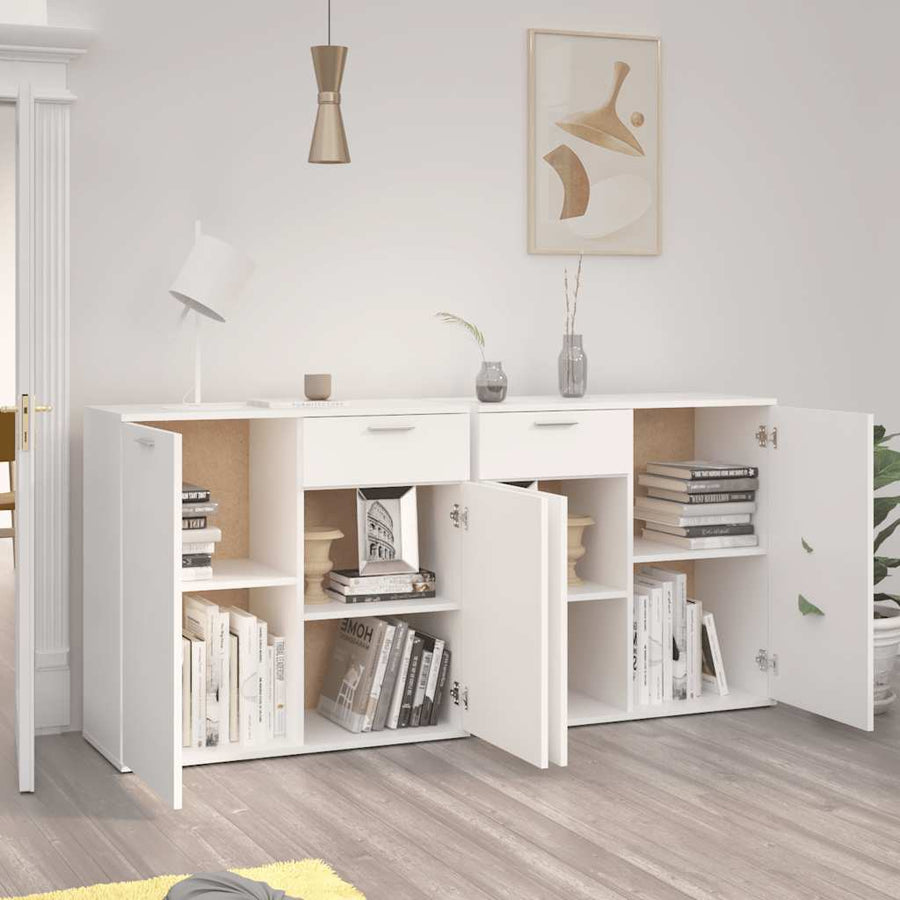 Sideboard White 160x36x75 cm Engineered Wood