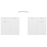 Sideboard White 160x36x75 cm Engineered Wood - 45-Degree Angle