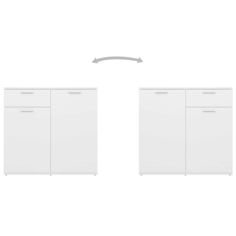 Sideboard White 160x36x75 cm Engineered Wood