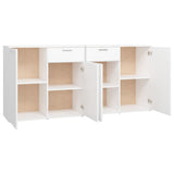 Sideboard White 160x36x75 cm Engineered Wood - Low Angle