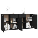 Sideboard Black 160x36x75 cm Engineered Wood - Top-Down View