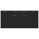 Sideboard Black 160x36x75 cm Engineered Wood - Rear View
