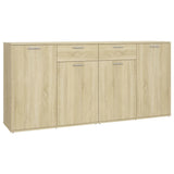 Sideboard Sonoma Oak 160x36x75 cm Engineered Wood - Front View