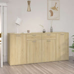 Sideboard Sonoma Oak 160x36x75 cm Engineered Wood