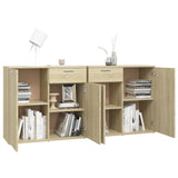 Sideboard Sonoma Oak 160x36x75 cm Engineered Wood - Top-Down View
