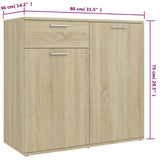 Sideboard Sonoma Oak 160x36x75 cm Engineered Wood - Extra Image