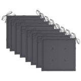 Folding Garden Chairs 8 pcs with Cushions Solid Acacia Wood - Extra Image