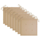 Folding Garden Chairs 8 pcs with Cushions Solid Acacia Wood - Extra Image