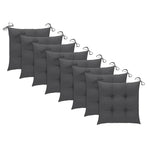 Folding Chairs 8 pcs with Cushions Solid Acacia Wood
