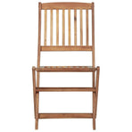 Folding Chairs 6 pcs with Cushions Solid Acacia Wood